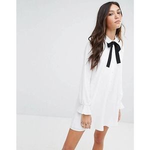 Tularosa Size M Ivory Long Sleeve Shirt Shea Dress